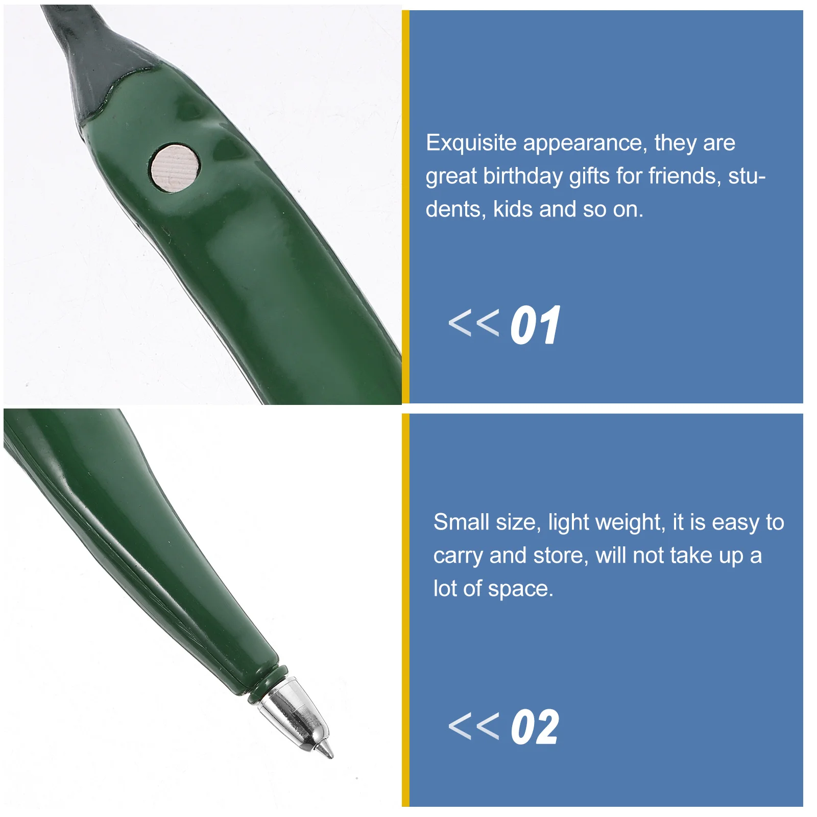 

6pcs Ballpoint Pen Refrigerator Magnet Vegetable Pepper Shape Pens For Students Kids Party Gifts Office School Stationery