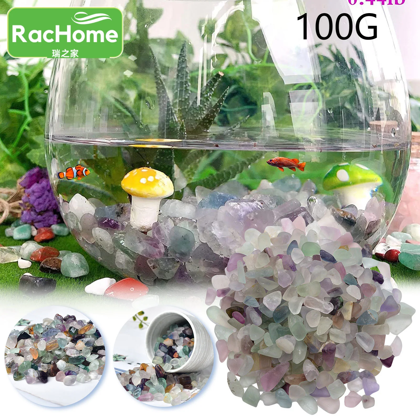 100g Crystal Chip Minerals Aquarium Decor Chips Stone Diy Making Jewelry Stones Healing Raw Specimen Gravel Stones Natural Stone