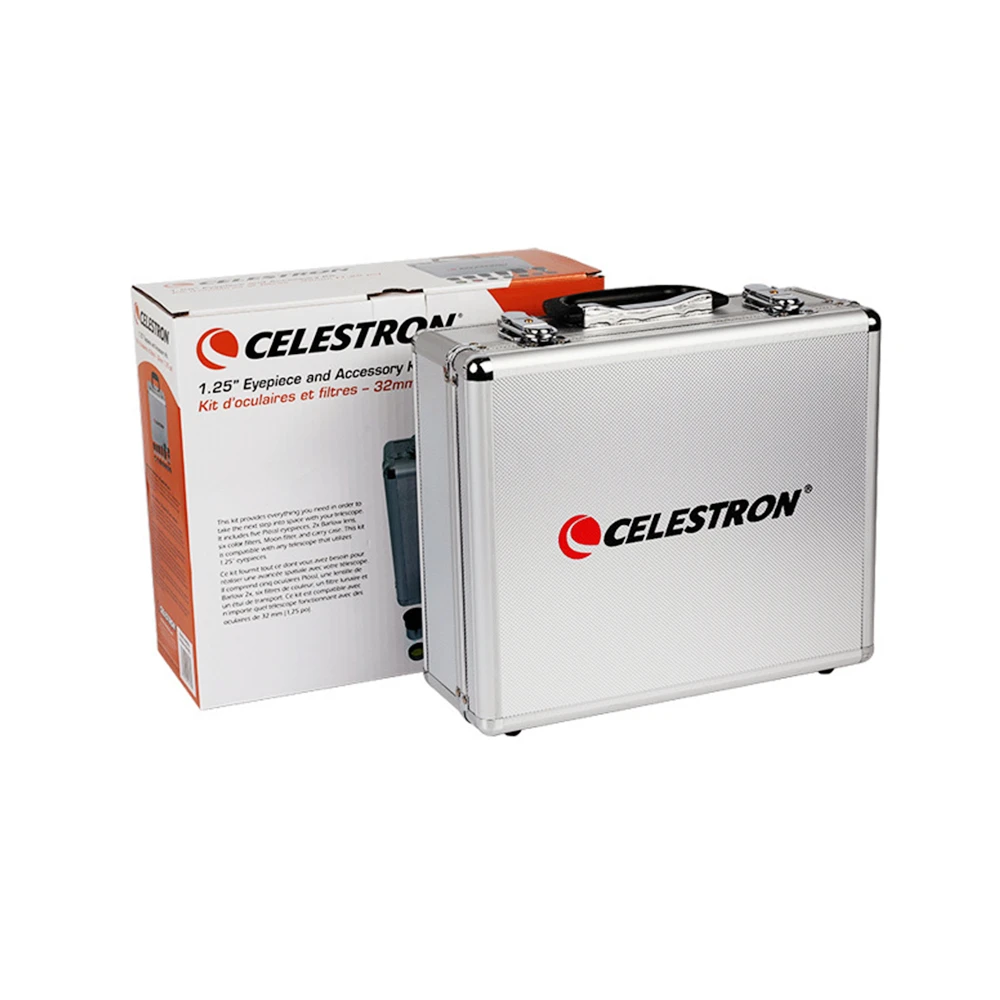 Celestron 1.25 インチ接眼レンズとフィルターキット - プロスル接眼レンズ/2X バーローレンズ/カラーフィルター望遠鏡アクセサリーキット