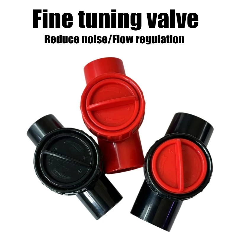 

20/25/32mm PVC Ball Gate Valve Fine-tuning Adjustable Aquarium Flow Control for Fish Tank Filter Accessories Black Red White