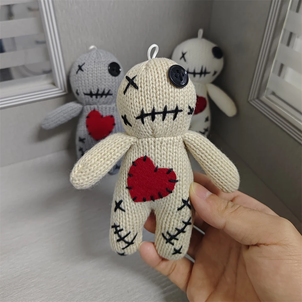 1-10 Stück Handgefertigte Gestrickte Voodoo-Puppe mit Bunten Pins Gruselige Halloween-Dekoration & Neuartiges Gruseliges Geschenk für Erwachsene Party-Requisite – Detail 11