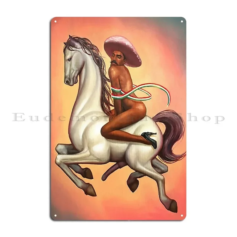 Banksy Gay Zapata Revolutionary The Revolution La Metal Plaque Poster Personalized Plaques Character Decoration Tin Sign Poster