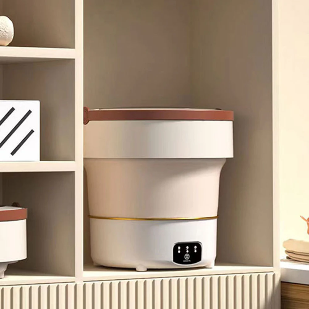 Portable Mini Washing Machine, Small Underwear Socks for Dorm Travel Clothes Washer, Folding Washing Machine