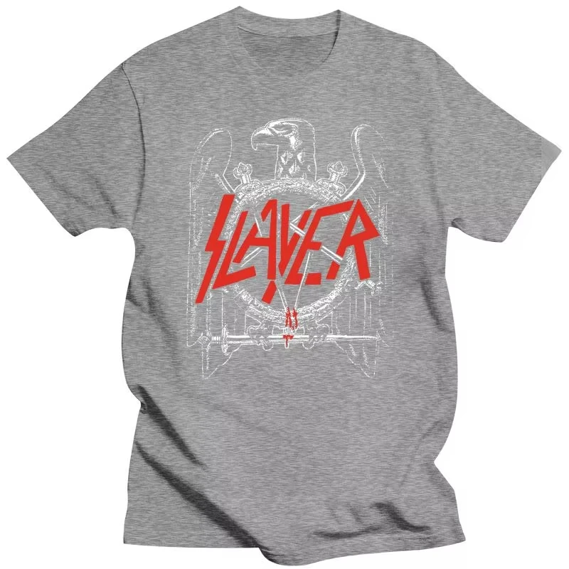 2025 Slayer Men's Women Black Eagle T Shirt Women Medium TEE  Cotton Streetwear Oversized Casual Clothing tops Hip Hop Harajuku