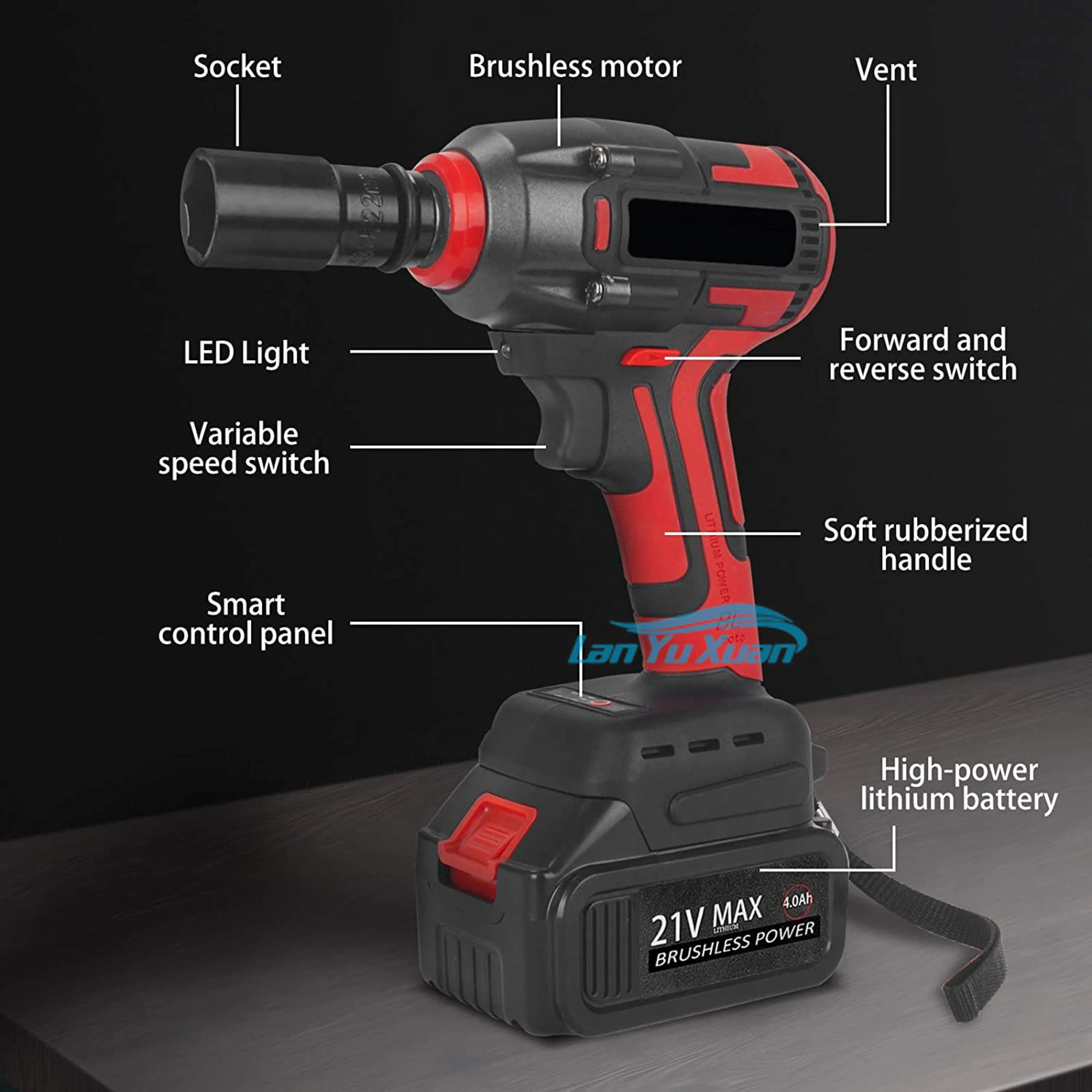 OEM Tools Power Electric Cordless Impact Rattle Wrench Gun Socket Set Price for Tires Lug Nuts