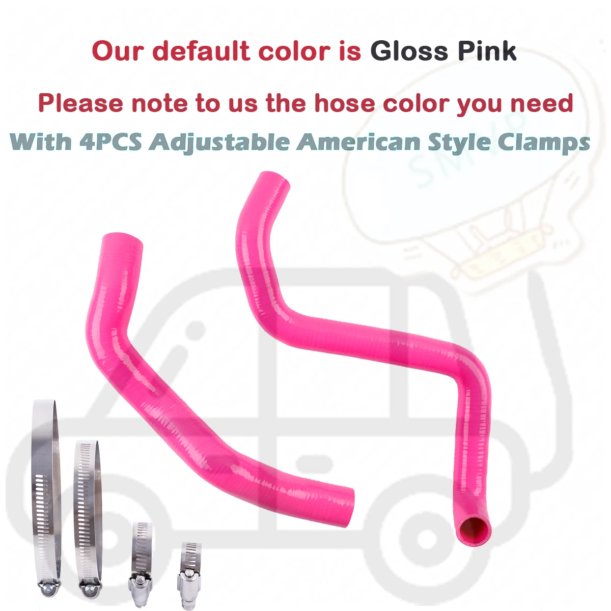 

2PCS 3PLY Fit For 2001-2004 FORD MUSTANG 3.8L V6 Silicone Radiator Water Hose Kit High Performance Piping Car Auto Tools Tube