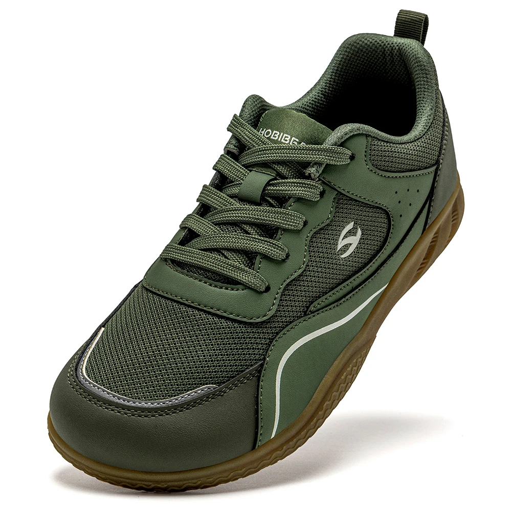

Мужские кроссовки HOBIBEAR с широким носком для ходьбы босиком, для активного отдыха и путешествий, на шнуровке, унисекс