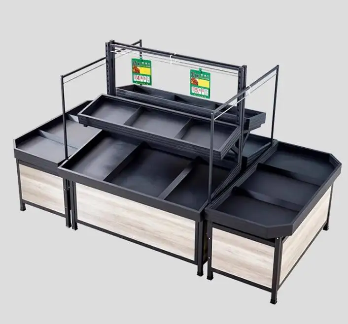 

Supermarket double single-layer vegetable and fruit shelves display shelves dried fruit shelves