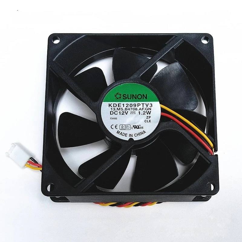 

Бесплатная доставка для нового 9025 9225 9 см 12 В 1,2 Вт KDE1209PTV3 гидравлический 3-проводной 3P охлаждающий вентилятор