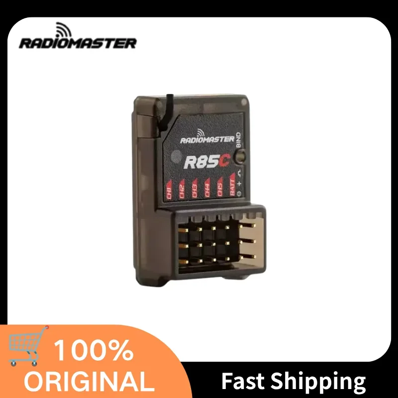 RadioMaster R85C 5CH 2.4G Multi-Protocol PWM Receiver TCXO Stable Signal D8 D16 SFHSS 5.55g for RC Car Boat DIY Parts