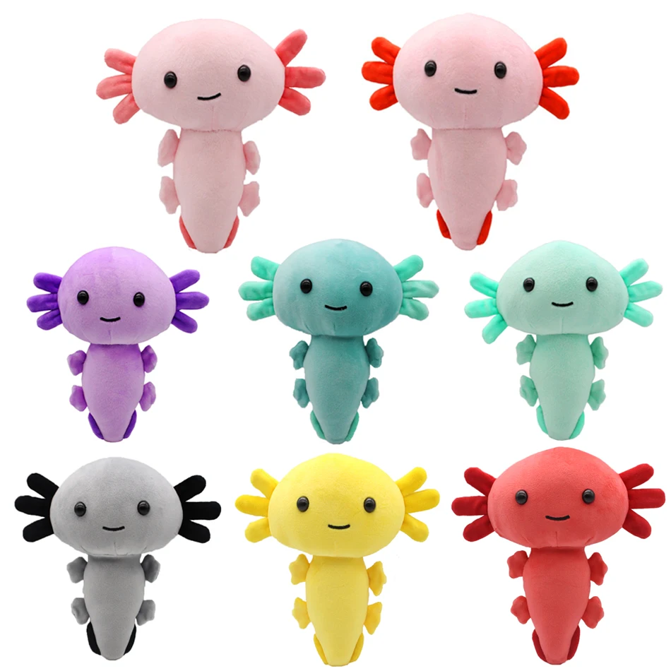 20CM Cute Axolotl Plush Dolls Kawaii Stuffed For Kids Birthdy christmas Birthday Halloween Gifts Cartoon Doll