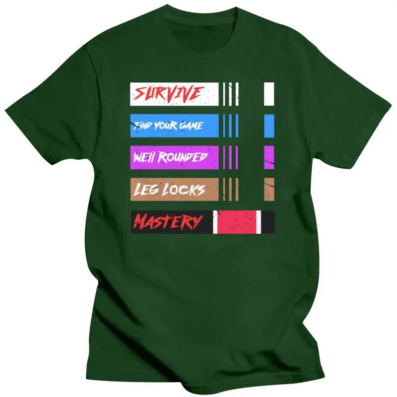 Tops T Shirt Men jiu jitsu belt Comic Inscriptions Short Male Tshirt