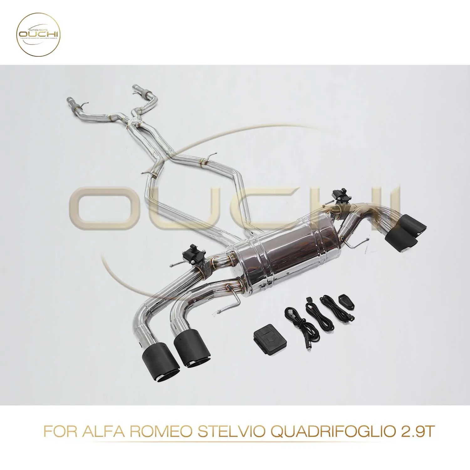 

Ouchi Stainless Steel Catback Exhaust System For Alfa Romeo Stelvio Quadrifoglio 2.9T Performance Racing Car Audio Accessories