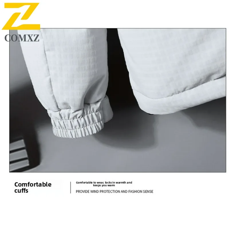 COMXZ Puffer Jacket 2025 Warm Thickened Windproof Travel Parker Coat Snowy Versatile Cold-Resistant Winter Jacket Men's Clothing