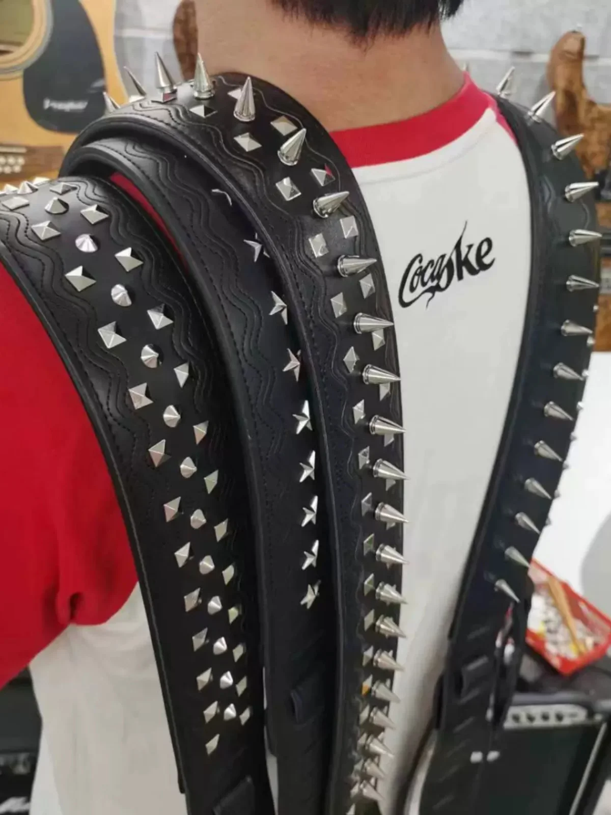 vorson-metal-series-guitar-shoulder-strap-bass-guitar-strap-a610113-black-color-musical-instrument-accessories