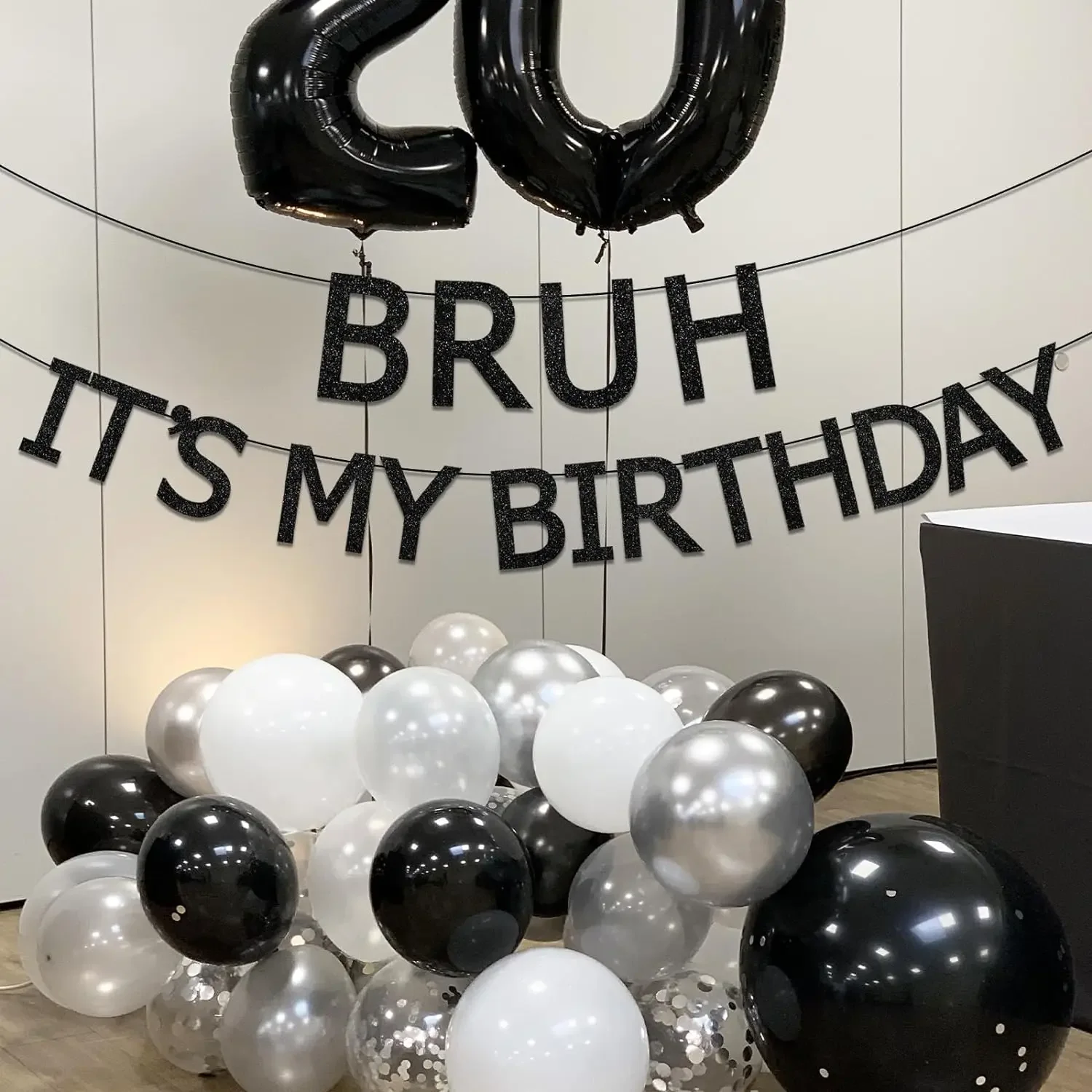 Bruh it's My Birthday Decorations Black Banner Preteen and Teen Boy Birthday Decor Bruh forniture per feste di compleanno