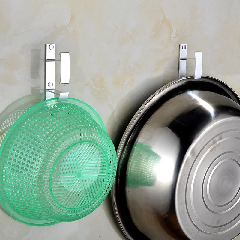 Multifunction Wall Mounted Hooks For Washbasin Kitchen Storage Hook Rack Basin Storage Rack Holder Aluminium Alloy Black Gold