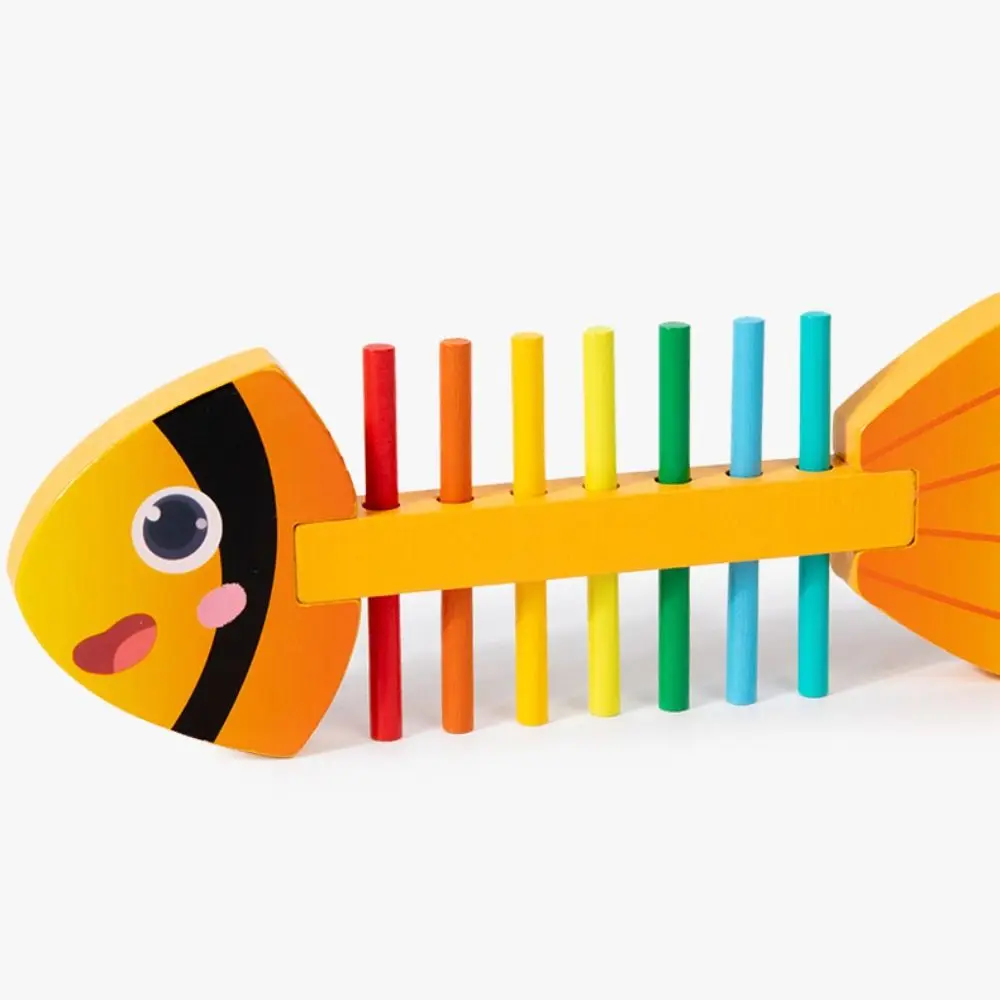 Bâton de correspondance des couleurs en bois, jeux d'équilibre, jouets sensoriels, apprentissage précoce, tri des couleurs, Puzzle, jouet, dessin animé à moteur fin