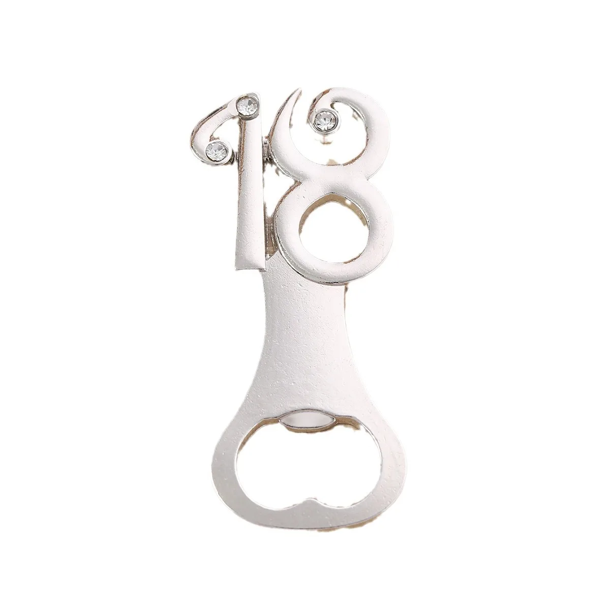 10PCS 18th Design Silver Bottle Opener Birthday Anniversary Gift Digital 18 Metal Beer Openers Party Giveaway Gift For Guest