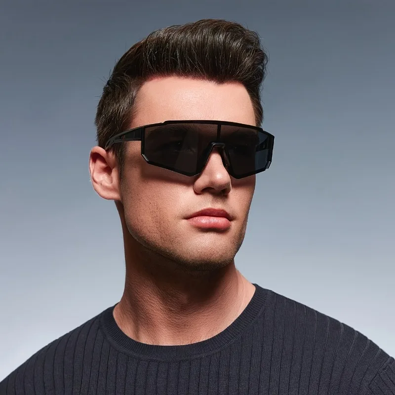 1‑Pack Trendy Vintage Unisex One‑Piece‑Lens Eyewear, Suitable for Sports, Travel and Festival Styling