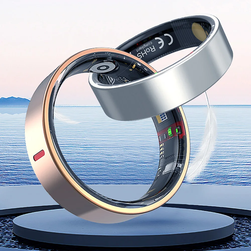 

2026 New Smart Ring Men Women, Smartring With Charging Case, Heart Rate, Blood Pressure, Sleep Monitoring, 5ATM Waterproof