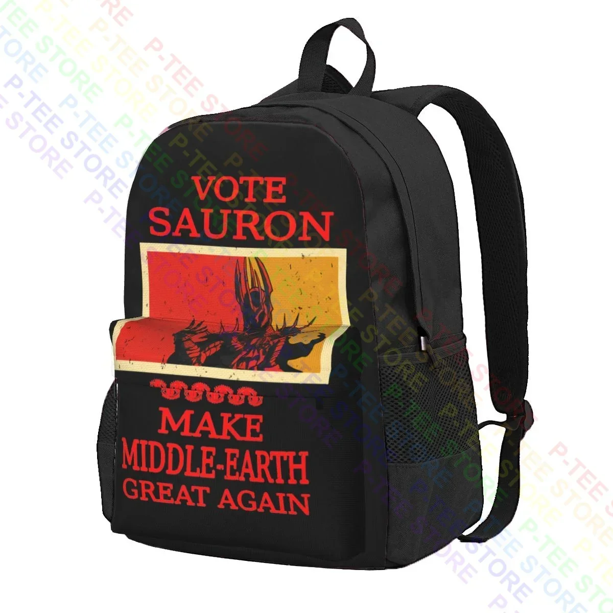 Vote Sauron President Mordor Maga Trump Parody Political Large Capacity Backpack Swimming Schoolbag