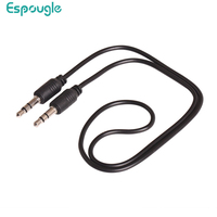 100pcs Black Wire 3.5Mm Jack Male To Male 0.5M/0.7M/1M Earphone Headphone Stereo Audio Extension Cable Cord For Speaker