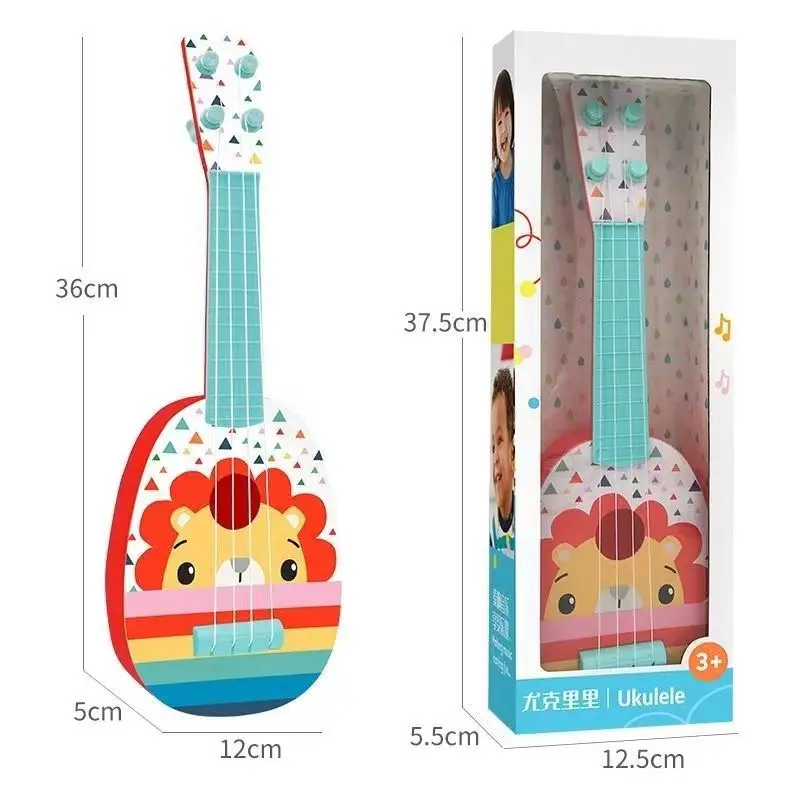 Children\'s Guitar Toy Ukulele Beginner Baby Music Enlightenment Toys Early Educational Mini Musical Instrument Xmas Gift