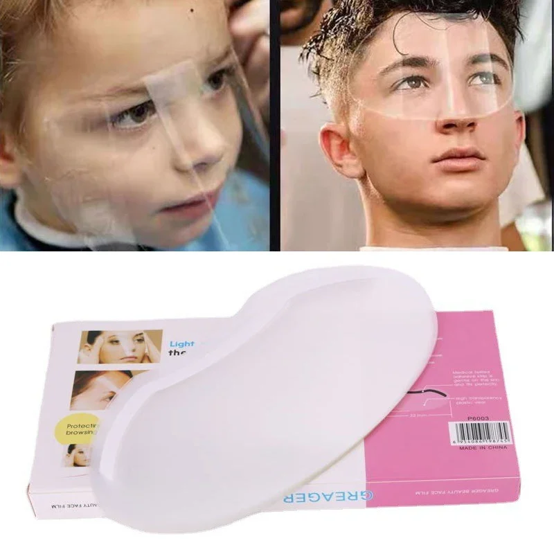 50pcs/set Transparent Plastic Face Shield Hair Salon Hairspray Masks Cutting Coloring Disposable Face Protecting Barber Supplies