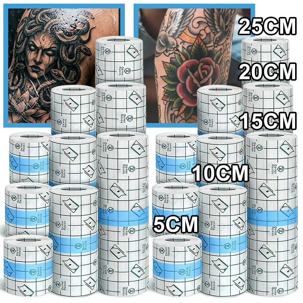 Waterproof Tattoo Protective Film PU Tape Aftercare Bandage Repair Adhesive Wrap Roll for Protecting and Healing Tattoos