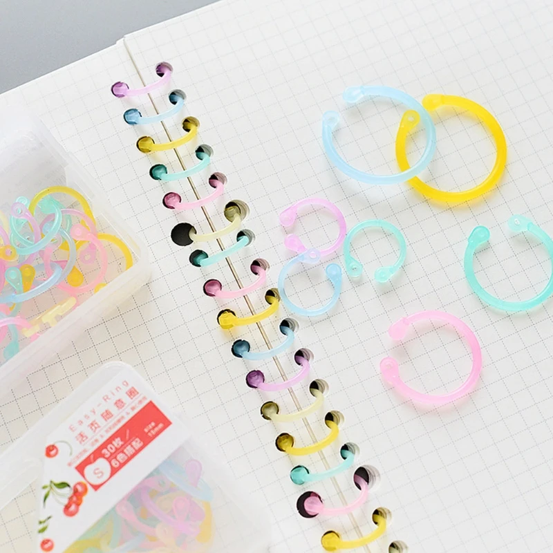 Creative Binder Ring Plastic Book Ring Multifunction Circle Album Loose Leaf Book Binder Hoop Office Binding Supply