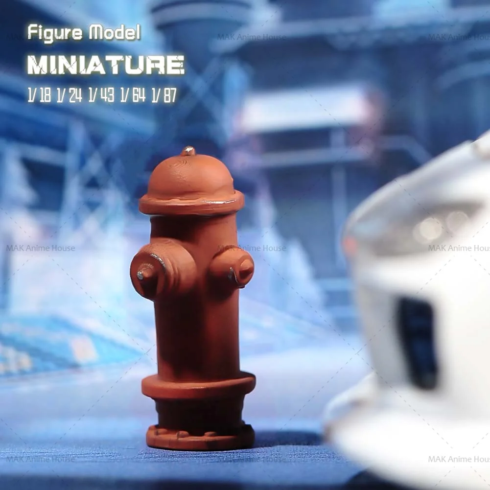 Miniatures 1/87 1/64 1/43 1/24 1/18 Figure Old Fire Hydrant Cone Bucket Traffic Safety Street View Doll Model Home Scene Car Toy