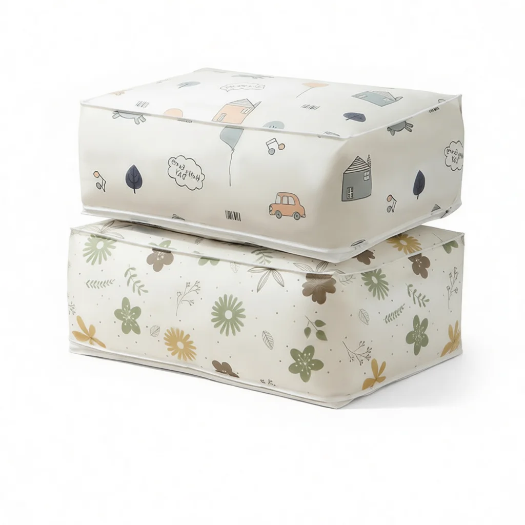 Large Quilt Storage Bag Transparent Dustproof Organizer Folding Clothes Blanket Case For Bedroom Closet Packing Supplies