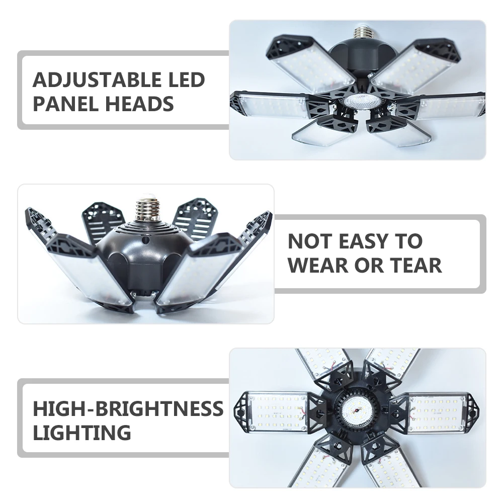 

Energy Saving Ceiling LED Garage PVC Hanging Awning Tent Camping Lights High Brightness Long Lifespan Adjustable Panel