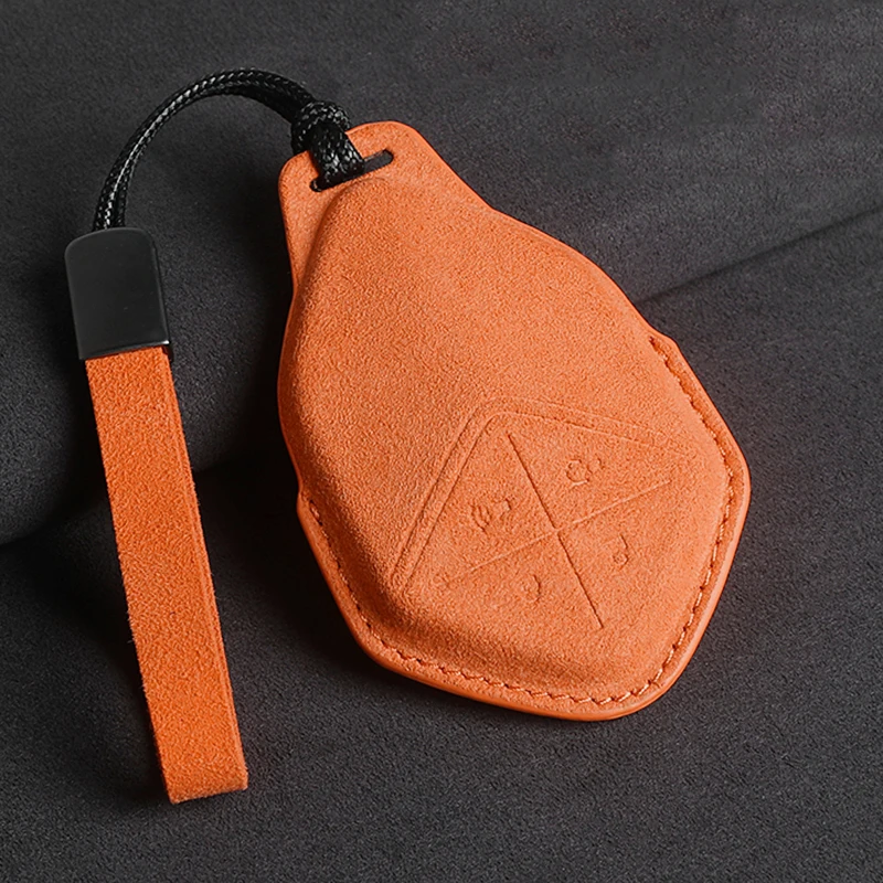 الجلد المدبوغ سيارة مفتاح بعيد غطاء قذيفة حامل فوب المفاتيح ل LYNK & CO 08 2022 2023 2024 LYNKCO 01 02 03 05 06 09 #6