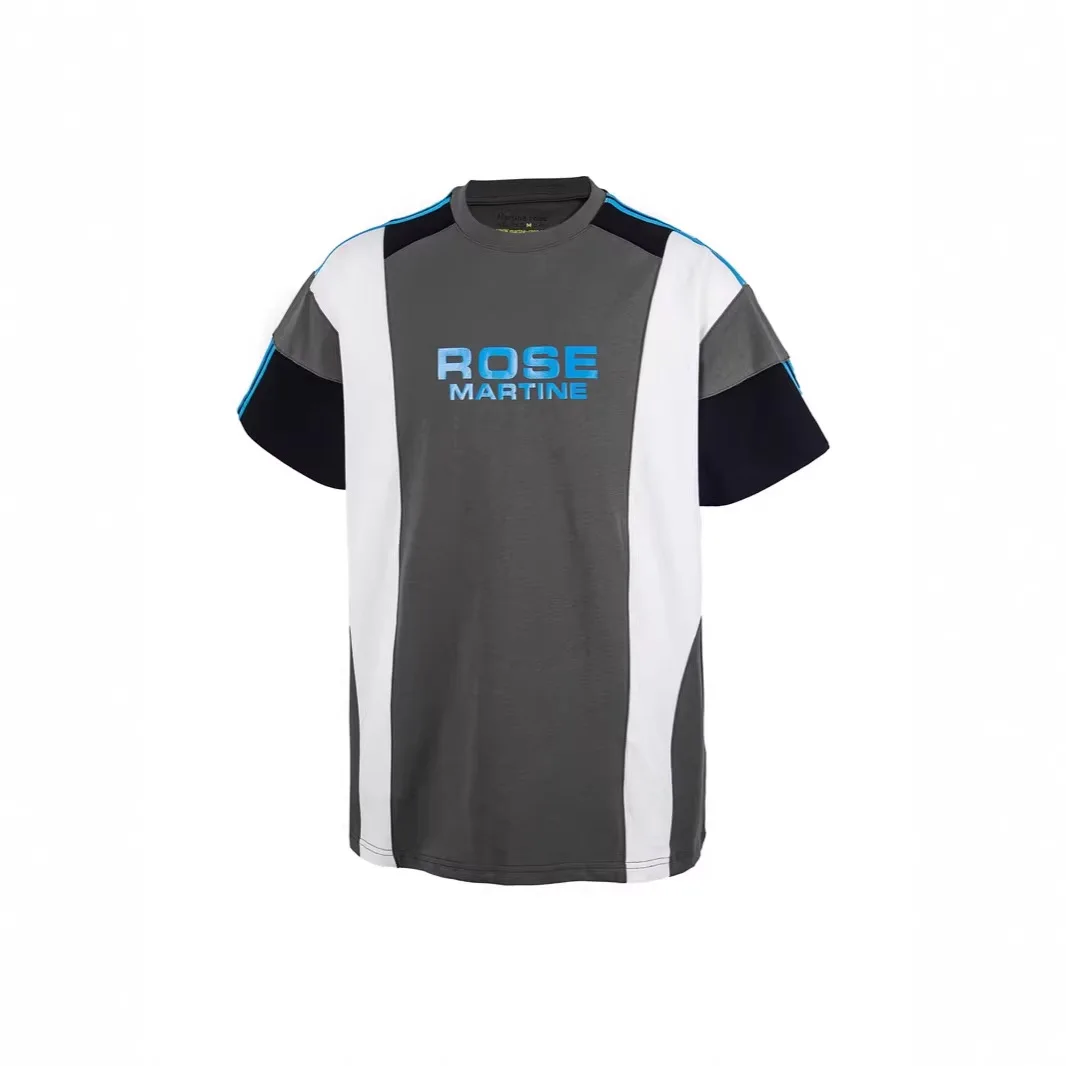 Martine rose Multi-color printed, multiple pieces stitched, loose hip-hop style, men's and women's short-sleeved, trendy