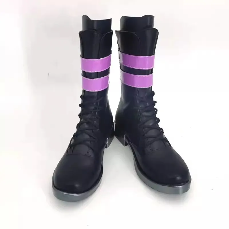 NIJISANJI-Disfraz de Uki Violeta para hombre y mujer, traje de Anime, vestidos de Navidad, Halloween, fiesta de carnaval, uniforme, peluca, zapatos