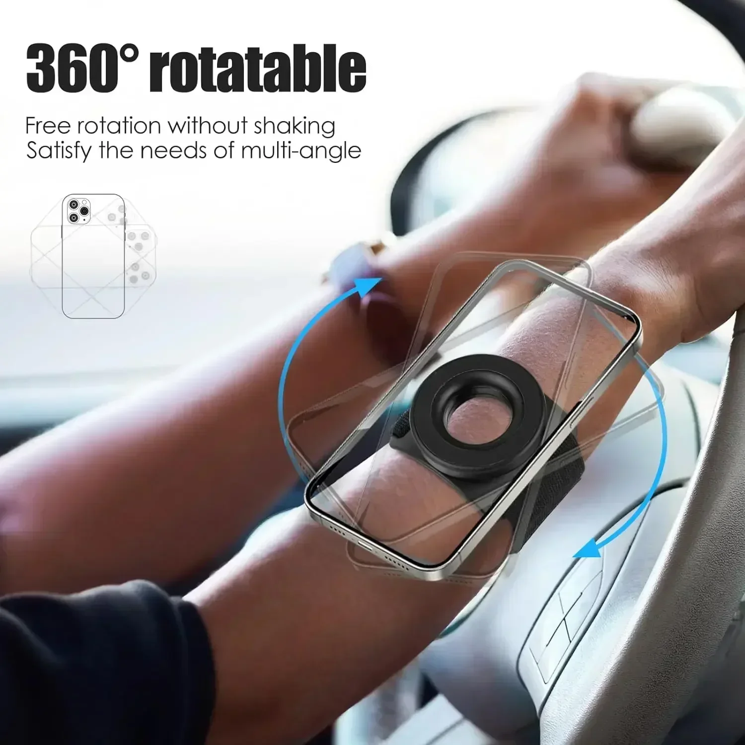 New Strong Magnetic Suction Bracket Mount Mobile Phone Holder Wrist Strap Arm Dedicated For IPhone 13 14 15 16 Pro Max Samsung