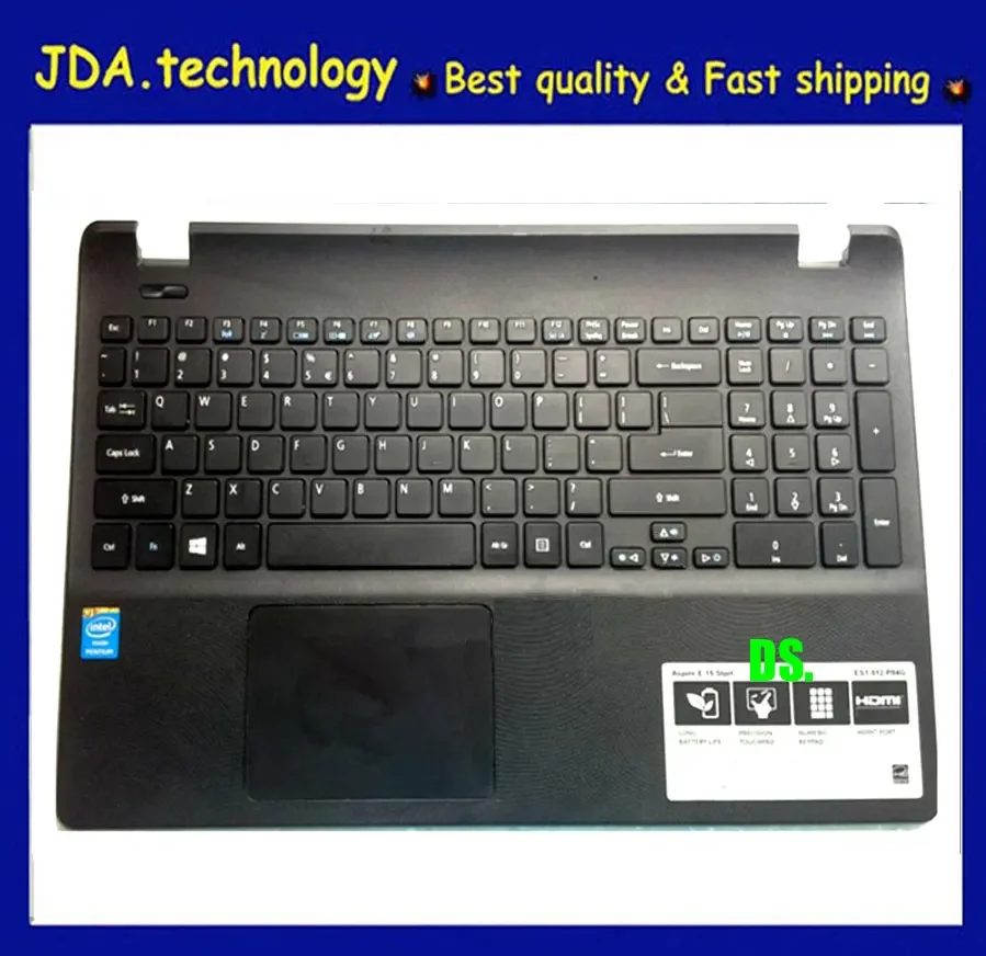 

MEIARROW 96%New/Orig Black C cover For ACER Aspire E 15 Start ES1-512 Palmrest Upper Cover US Keyboard Touchpad