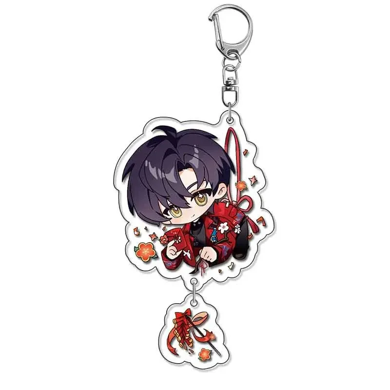 Love and Deepspace Xavier Zayne Rafayel Ralayo Sylus Acrylic Keychain Game Cartoon Cute Charm Keyring Bag Tag for Collections