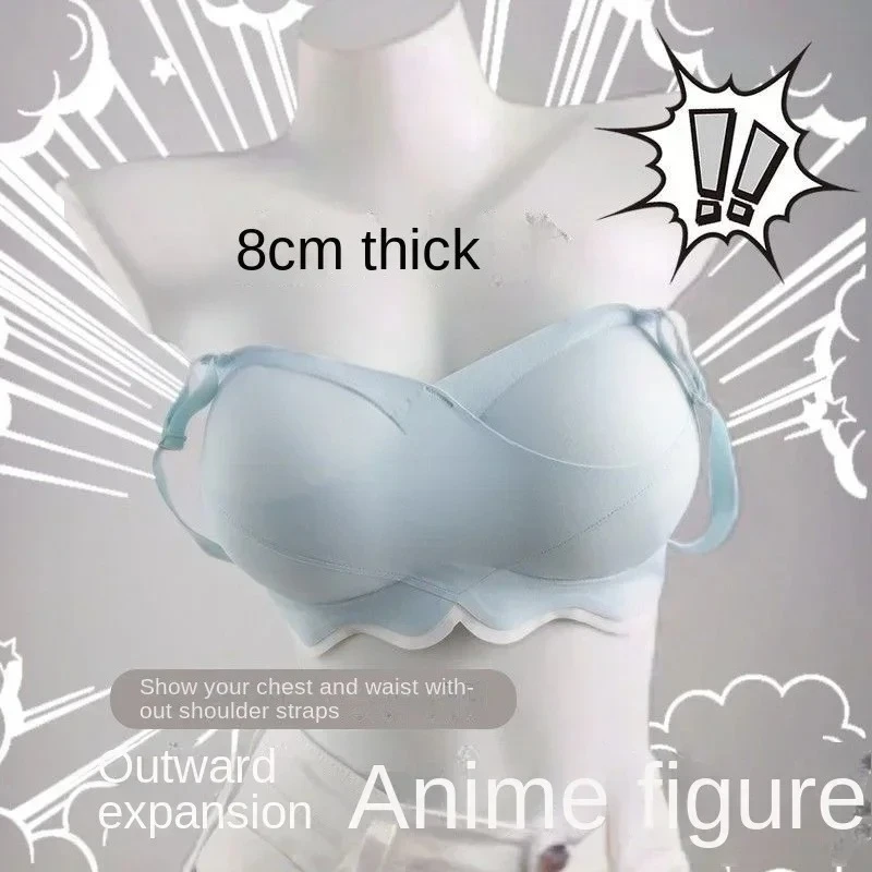 Push Up Bra for Small Breasts A-C Cup Anti Slip Adhesive Silicone Bra Invisible Backless Strapless B to D Lift Gel Bra