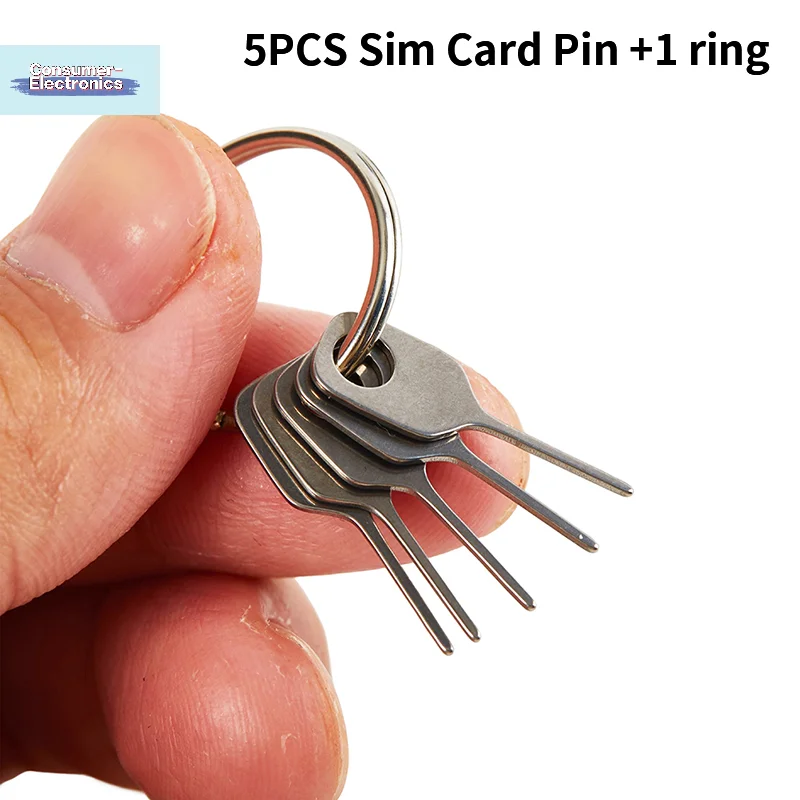 【5Pcs SIM Card Eject Pin Key Tool Needle SIM Card Tray Holder Eject Pin For Mobile Phone Key Tool Card Pin Needle】