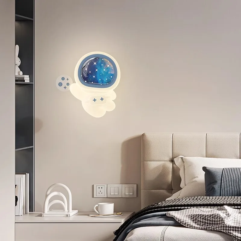 

Modern Creative Wall Lamp Astronaut Children's Room Bedlight Cartoon LED Background Light For Bedroom Study And Home Decoration