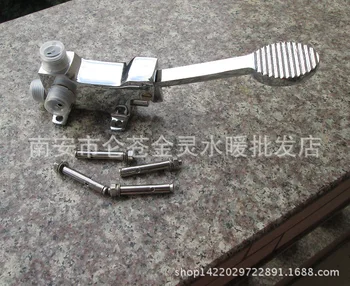 Vidric robinets à pédale chaude et froide, 4/8 = 1/2 pédale à fermeture automatique en cuivre médical/toilettes/laboratoire robinet d'eau à pédale places publics