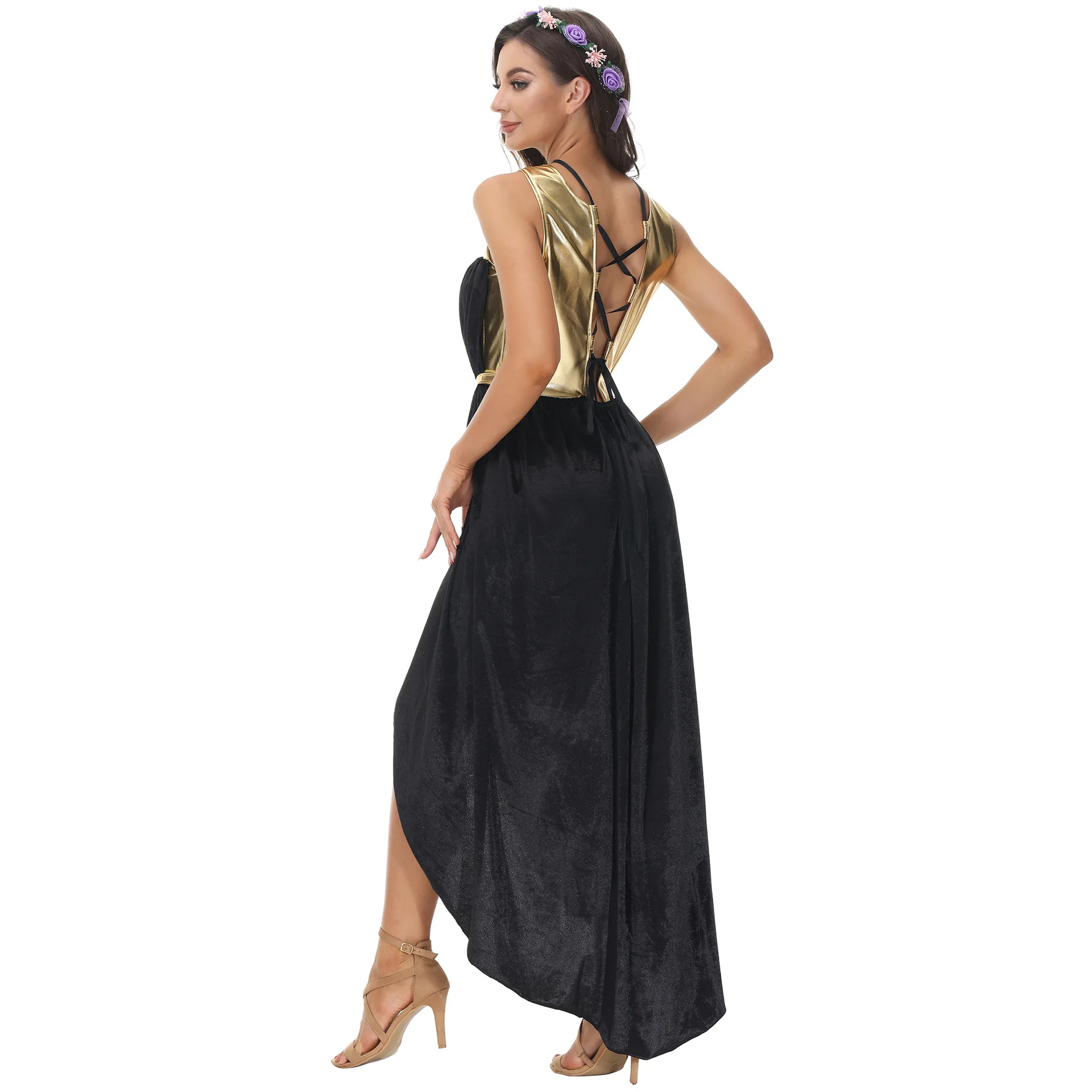 Halloween Costumes for Women Cosplay Goddess Dress Classical Greek Mythical Robe Sexy Dress Cos Witch Egyptian Cleopatra Party