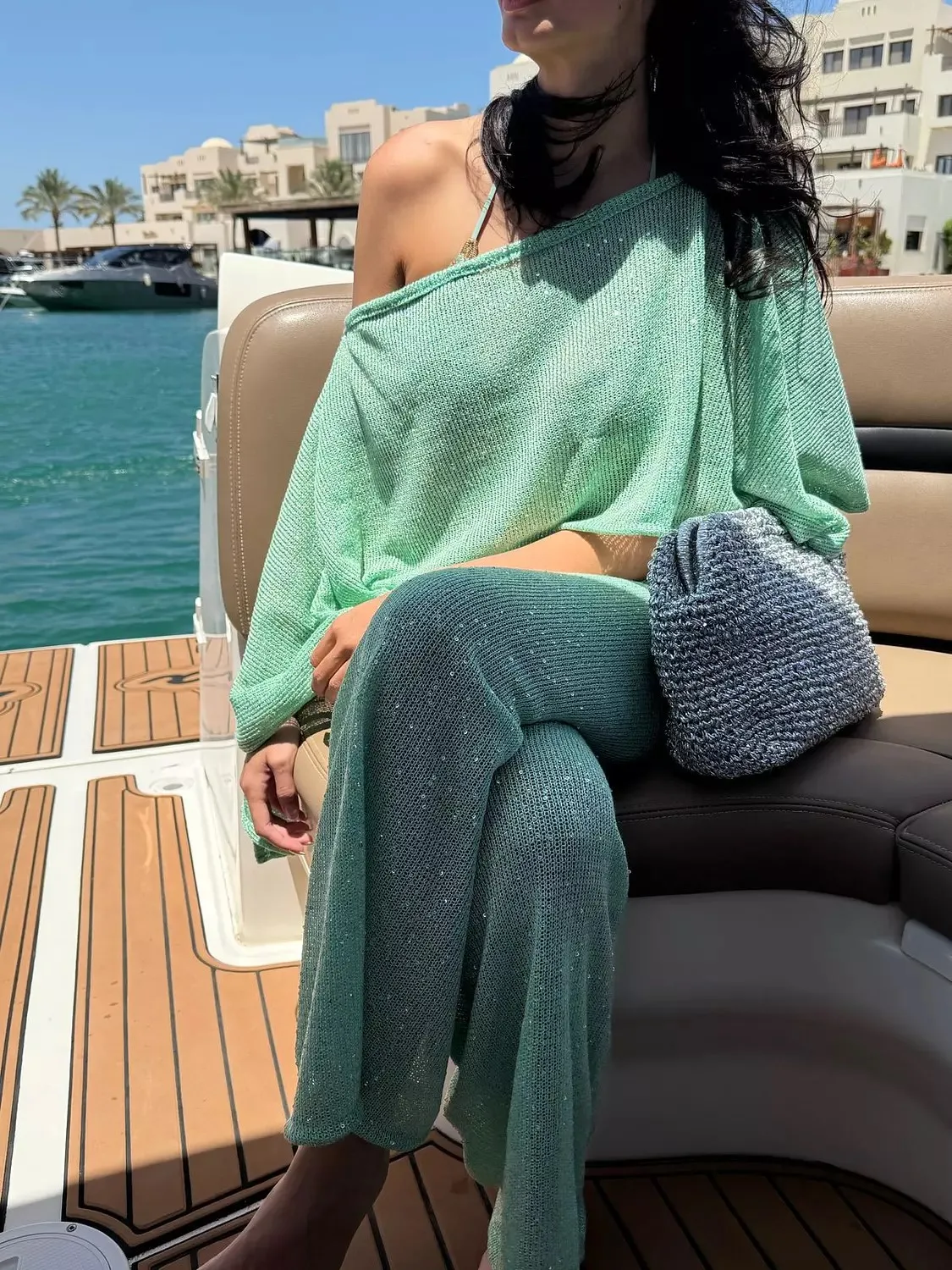 Новая модная женская осенняя повседневная футболка с длинным рукавом и вырезом на одно плечо, модная футболка с блестками, горячая распродажа, один размер