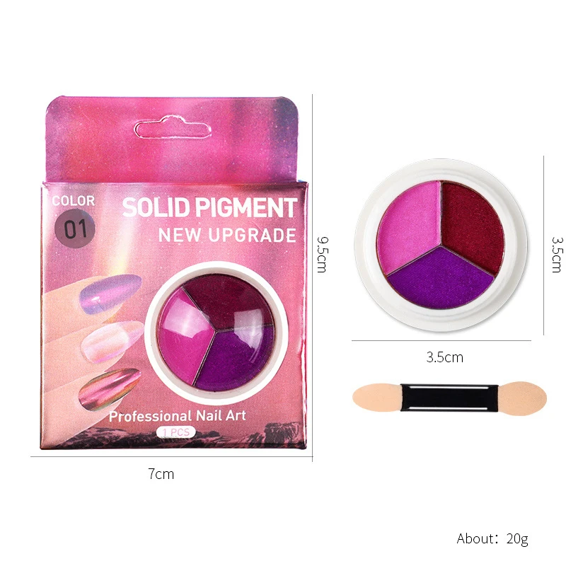 Pó espelho para Nail Art, Super brilhante, cor sólida, fácil de usar, de longa duração, efeito espelho, alta qualidade