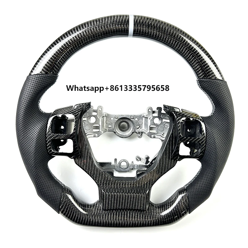 

For Lexus Es300 Is250 Sports Carbon Fiber Interior Accessory Genuine Leather Covered Steering Wheel