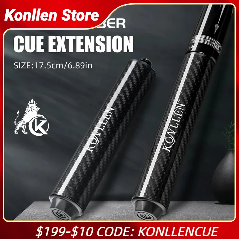 

KONLLEN Orginal Pool Cue Extension 6" Carbon Fiber Extension with Bumper for KONLLEN Cues Billiards Accessories