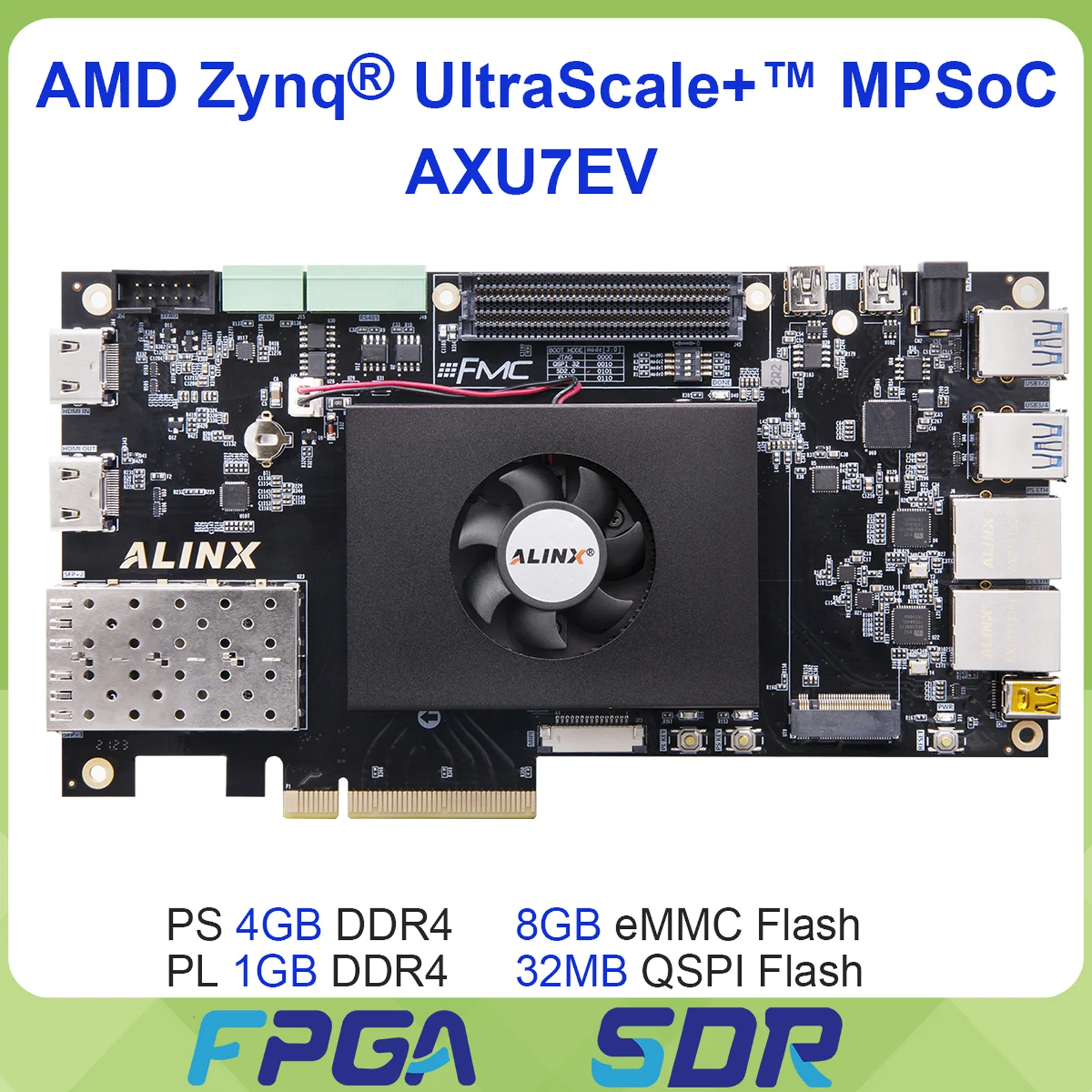 

ALINX AXU7EV AMD Zynq UltraScale+ MPSoC XCZU7EV AI Calculation 4K HDMI Input Output PCIe3.0 H.265 Automotive ADAS Vitis-AI